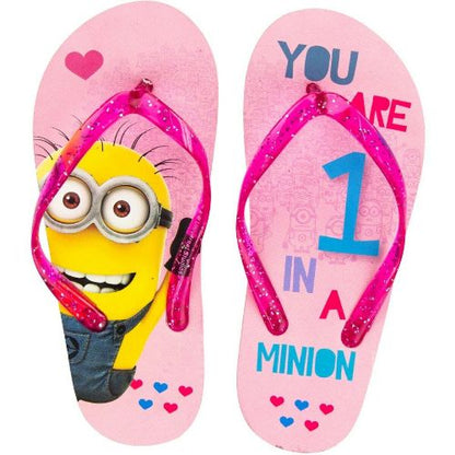 Girls Licenced Minions Flip Flops