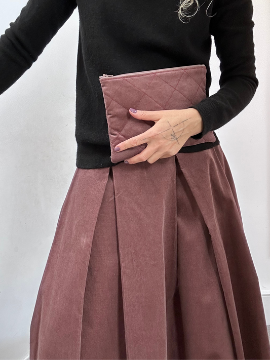 Organic Cotton Taupe Make up bag - Celeste | No More Nobody-1