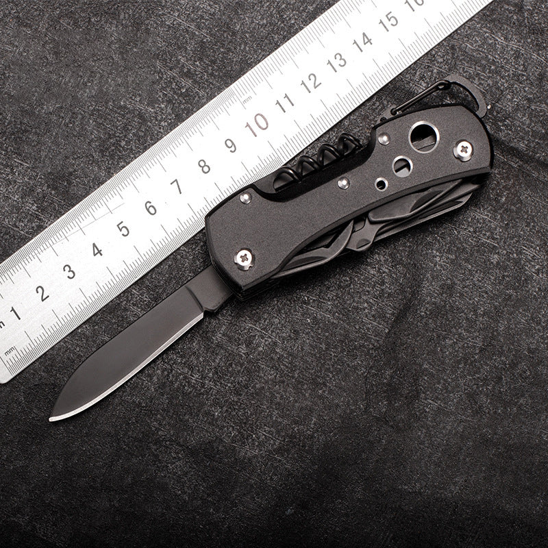 15 Function All in One Mysterious Black Folding Multi Function Pocket Knife-2