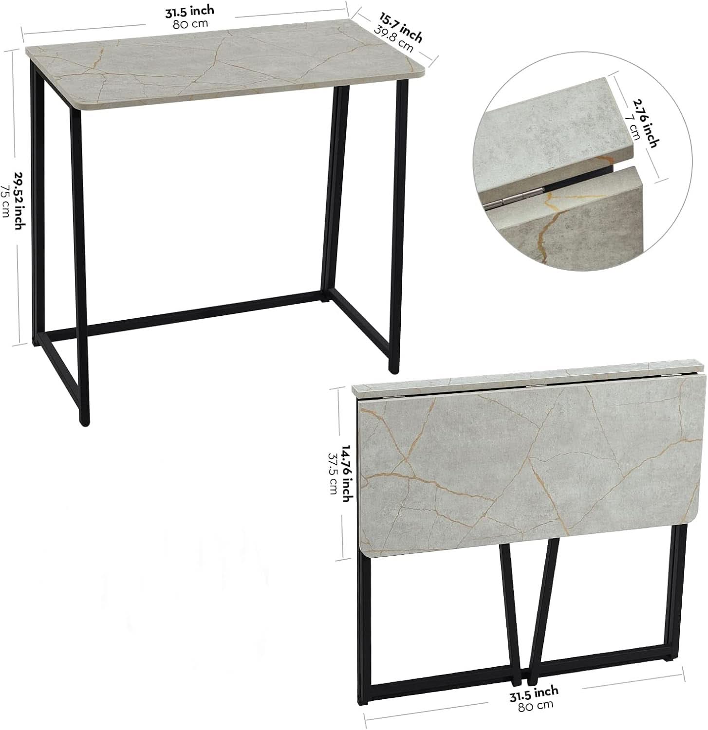 Small Foldable Computer Desk For Home Office Everyday Use-2
