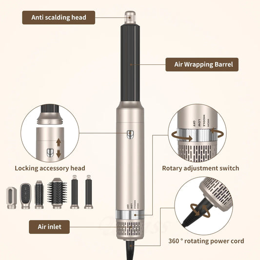 5 In 1 Hair Dryer Brush-1