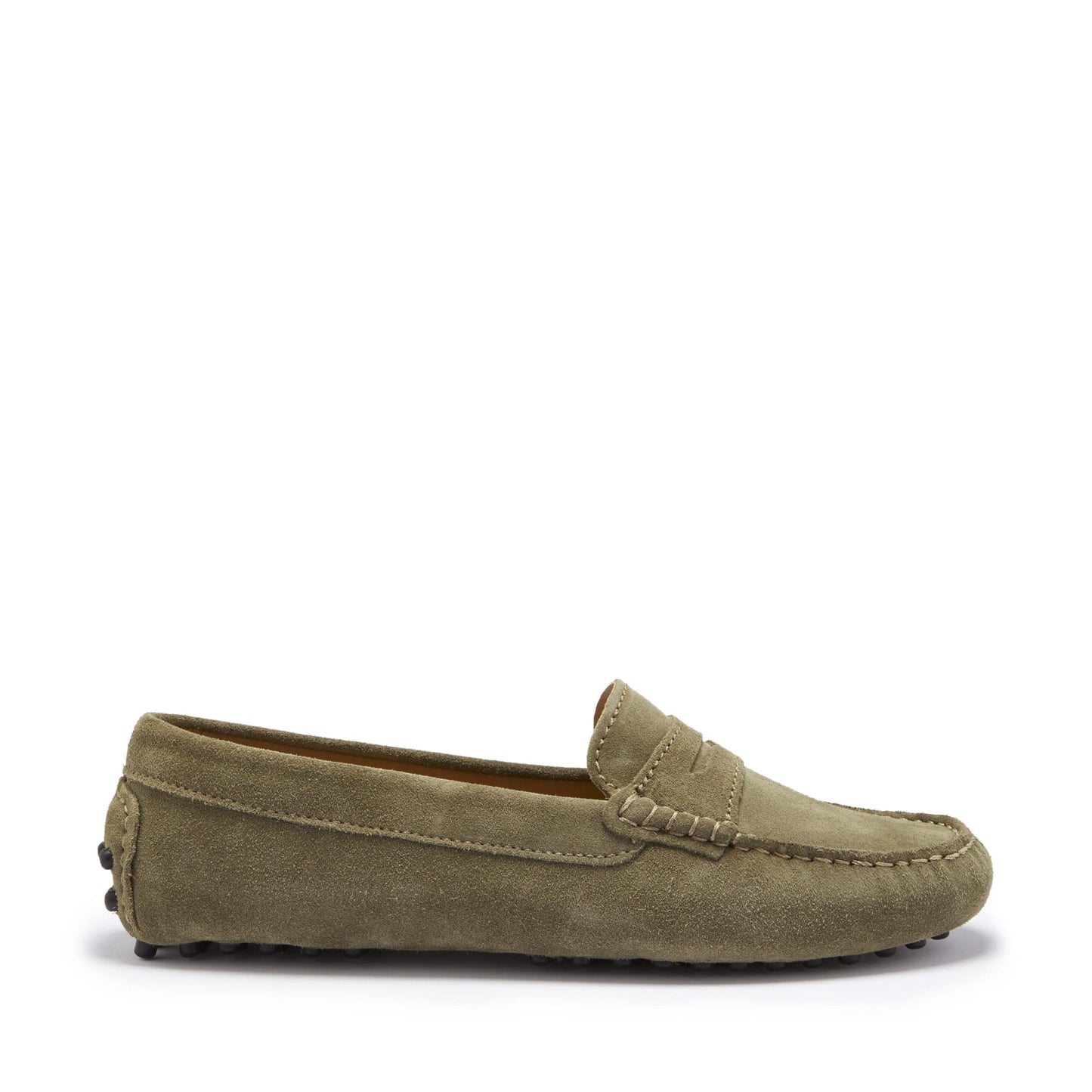 Women's Penny Driving Loafers, truffle suede-0