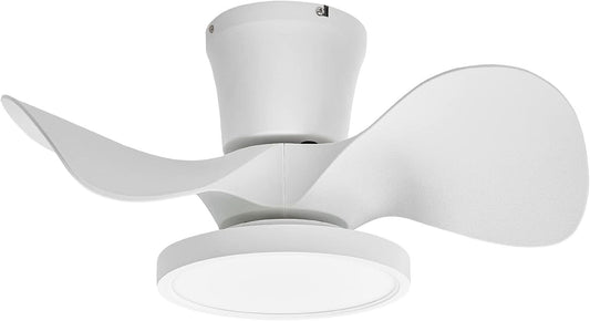 22 Inch Quiet Ceiling Fan With LED Light And Remote Control-1