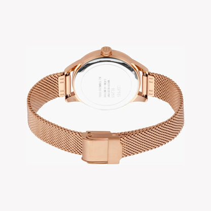 Esprit Women's Rose Gold Stainless Steel Watch, Silver Dial | ES1L259M1095-2