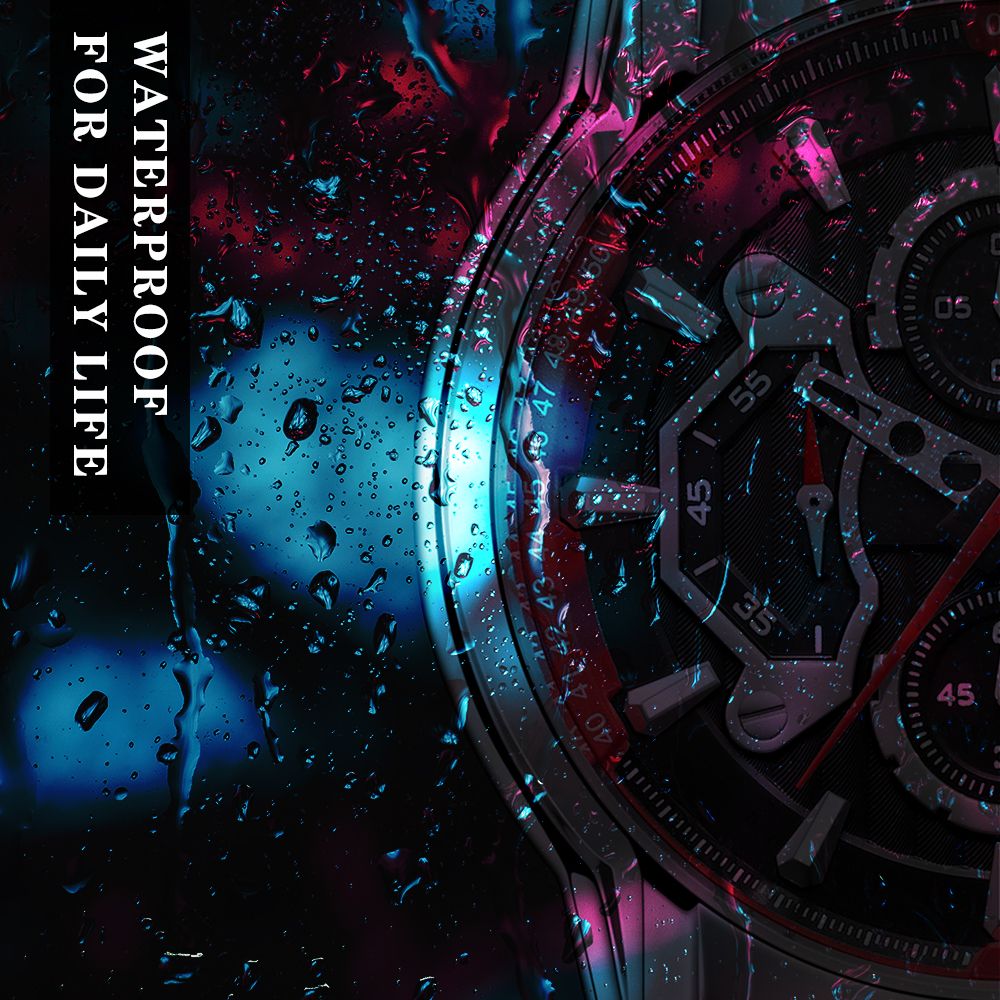 MEGIR Men's Watches Waterproof Luminous Sports Wristwatch Fashion Leather Strap Quartz Chronograph Clock Date Gift for Man 2104-6