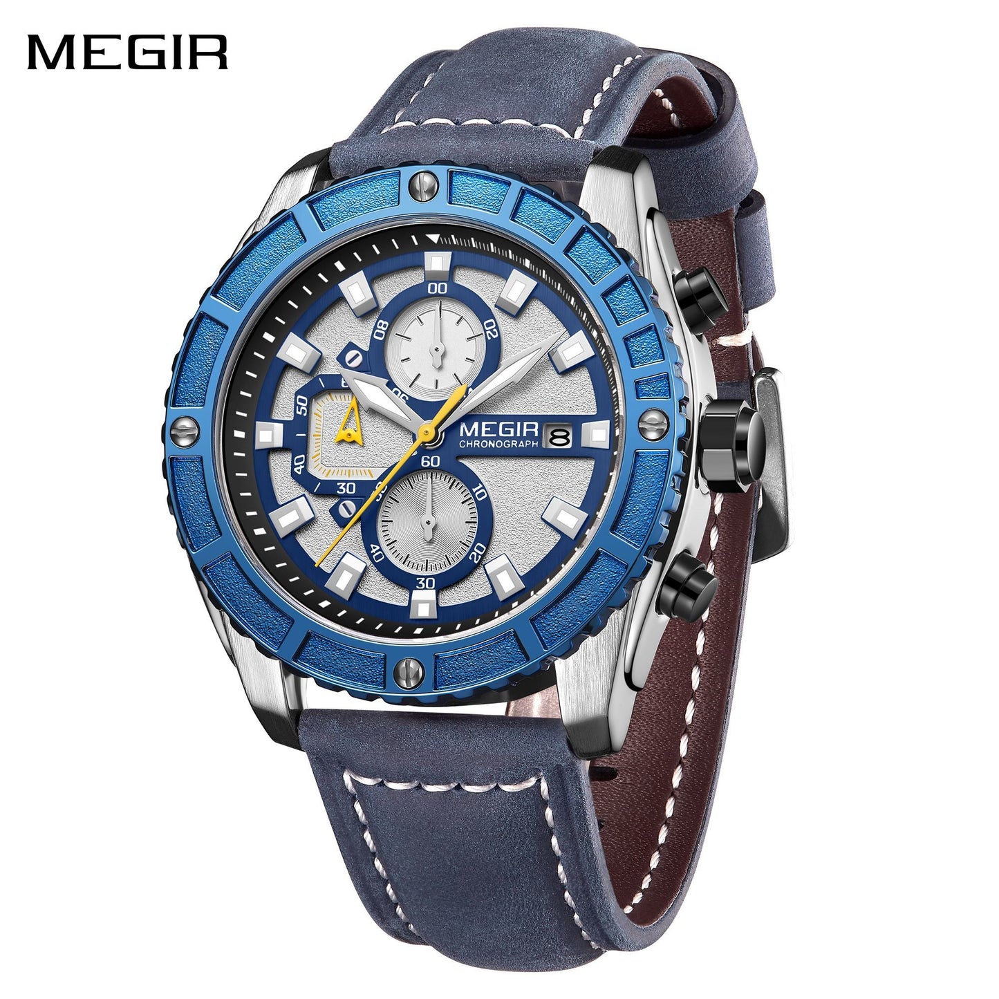 MEGIR Fashion Men's Sport Watches Waterproof Luminous Man Quartz Military Wristwatch Clock Gift for Men Relogio Masculino 2119-0