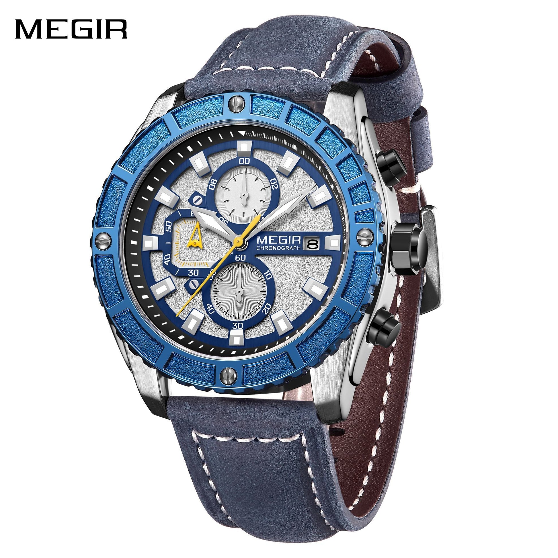 MEGIR Fashion Men's Sport Watches Waterproof Luminous Man Quartz Military Wristwatch Clock Gift for Men Relogio Masculino 2119-0