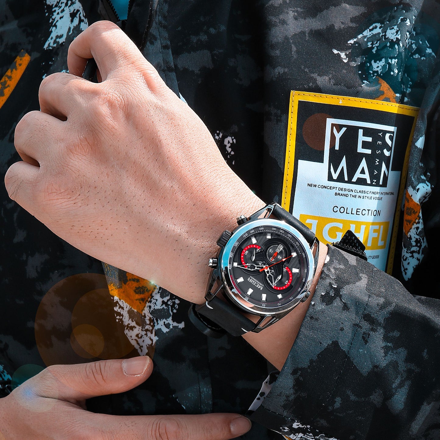 MEGIR Top Brand Luxury Men's Wrist Watch Man Luminous Waterproof Sport Men Quartz Wristwatches Relogio Masculino Dropshipping 2135-1