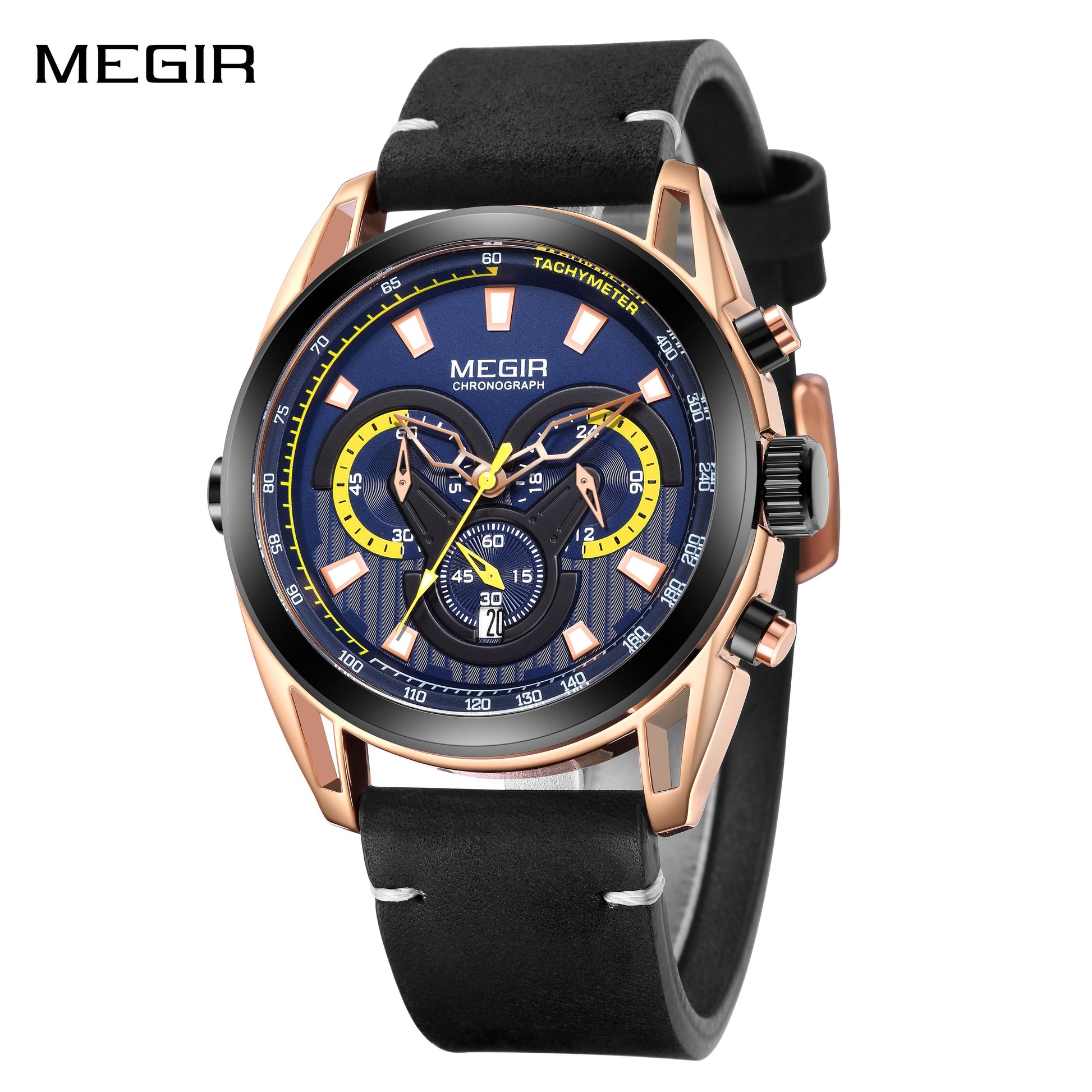 MEGIR Top Brand Luxury Men's Wrist Watch Man Luminous Waterproof Sport Men Quartz Wristwatches Relogio Masculino Dropshipping 2135-0