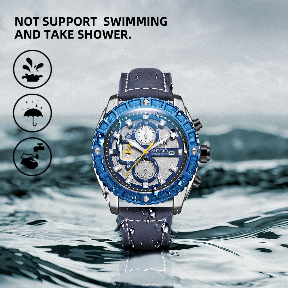 MEGIR Fashion Men's Sport Watches Waterproof Luminous Man Quartz Military Wristwatch Clock Gift for Men Relogio Masculino 2119-5