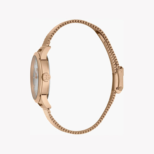 Esprit Women's Rose Gold Stainless Steel Watch, Silver Dial | ES1L259M1095-1
