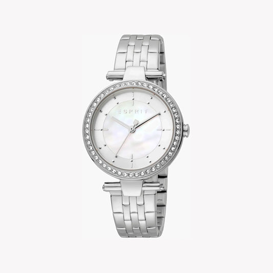 Esprit Women's Silver Stainless Steel Watch, White Dial | Es1l051m0045-0