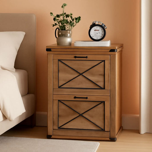 File Cabinet With 2 File Drawers Fits A4 Letter Size Home Office-0