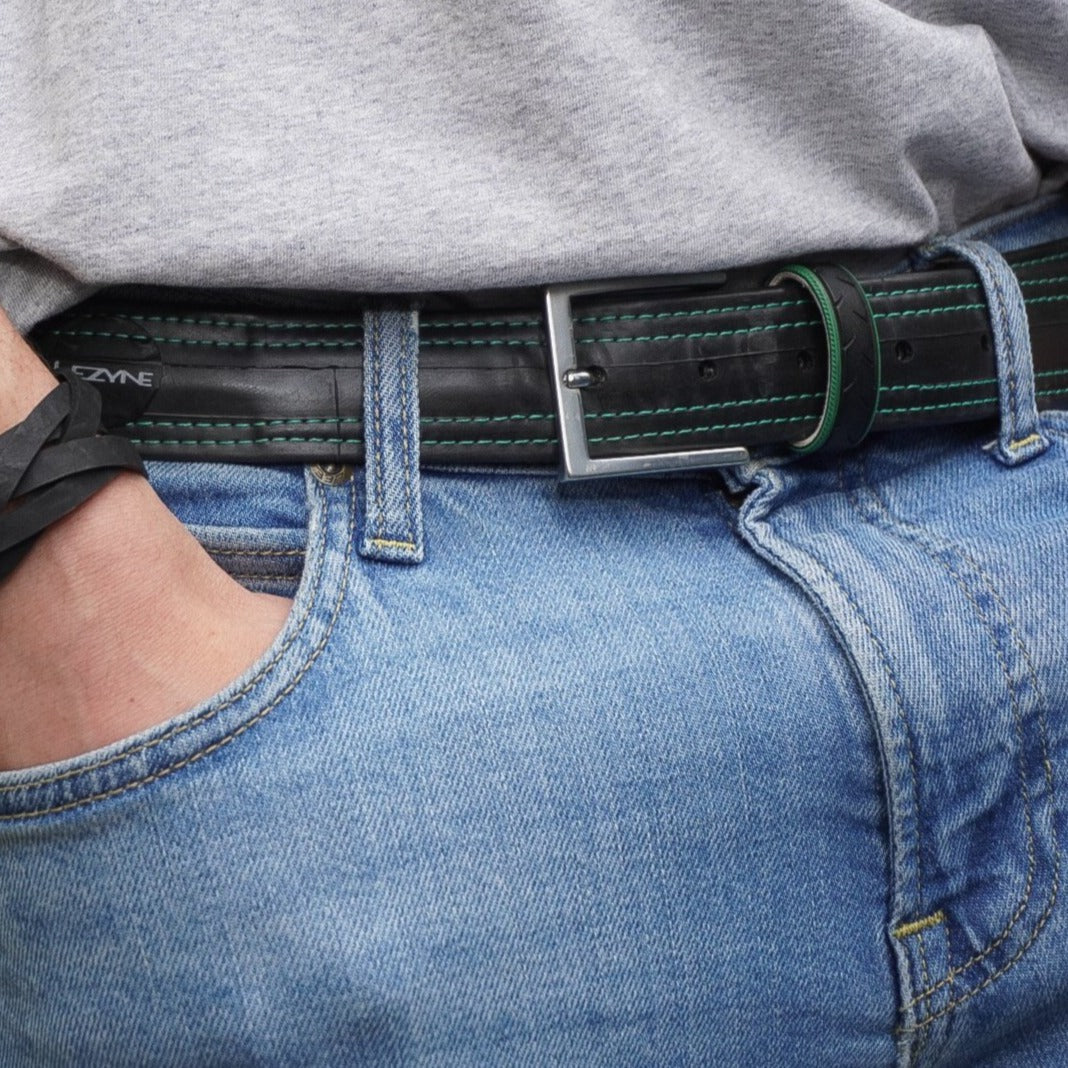 Recycled Bicycle Inner Tube Vegan Belt-2