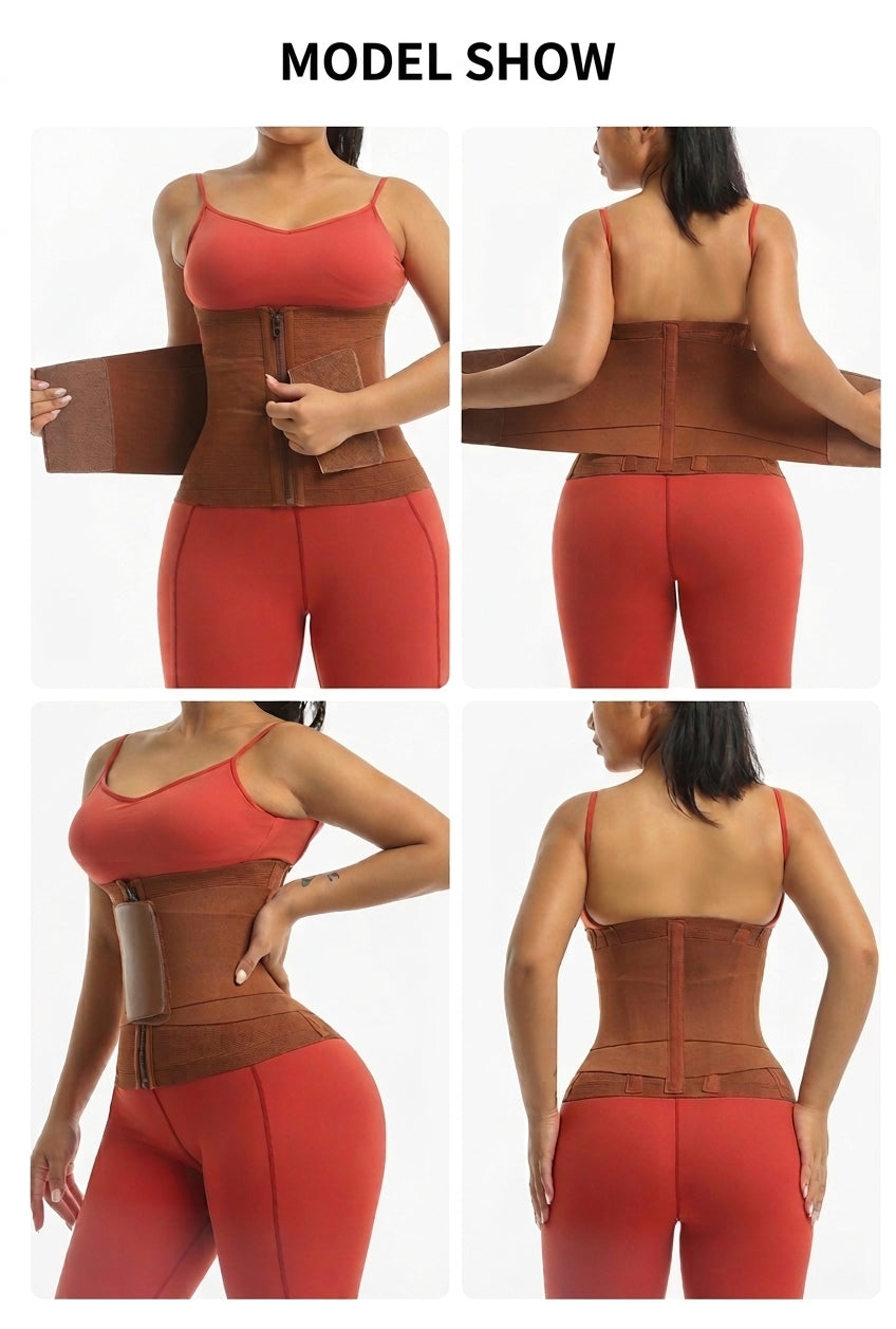 Women’s Waist Trainer Tummy Control Belt - Breathable Sweat Band for Fitness, Body Shaping & Back Support-3