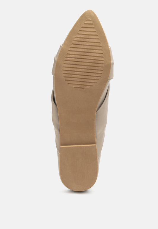 Norma Knot Detail Elasticated Ballet Flats-1
