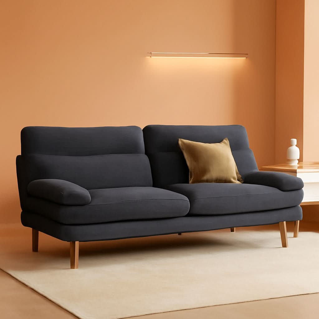 Corduroy Grey 73In Adjustable Backrest Futon SofaBed-0