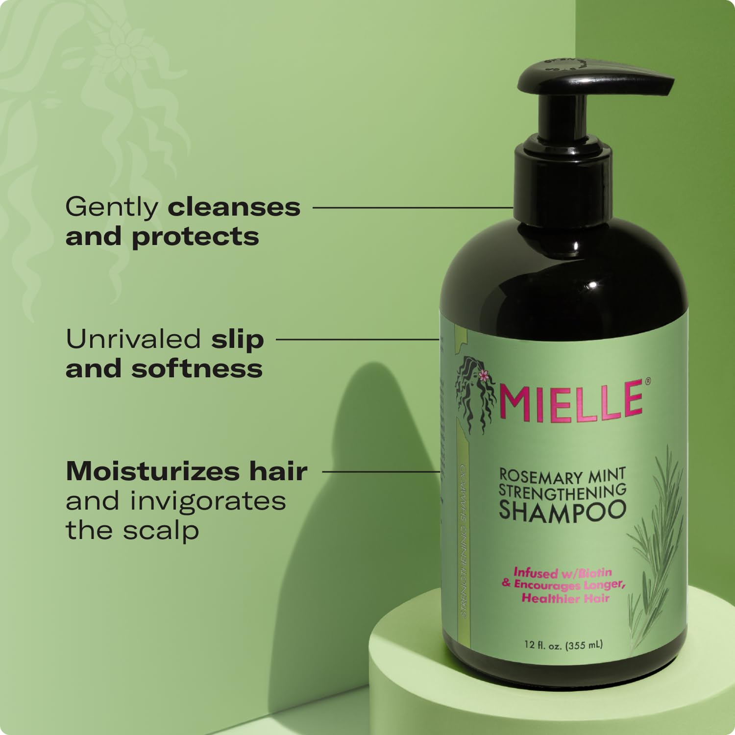 Mielle Organics Rosemary Mint Strengthening Shampoo 355ml-1