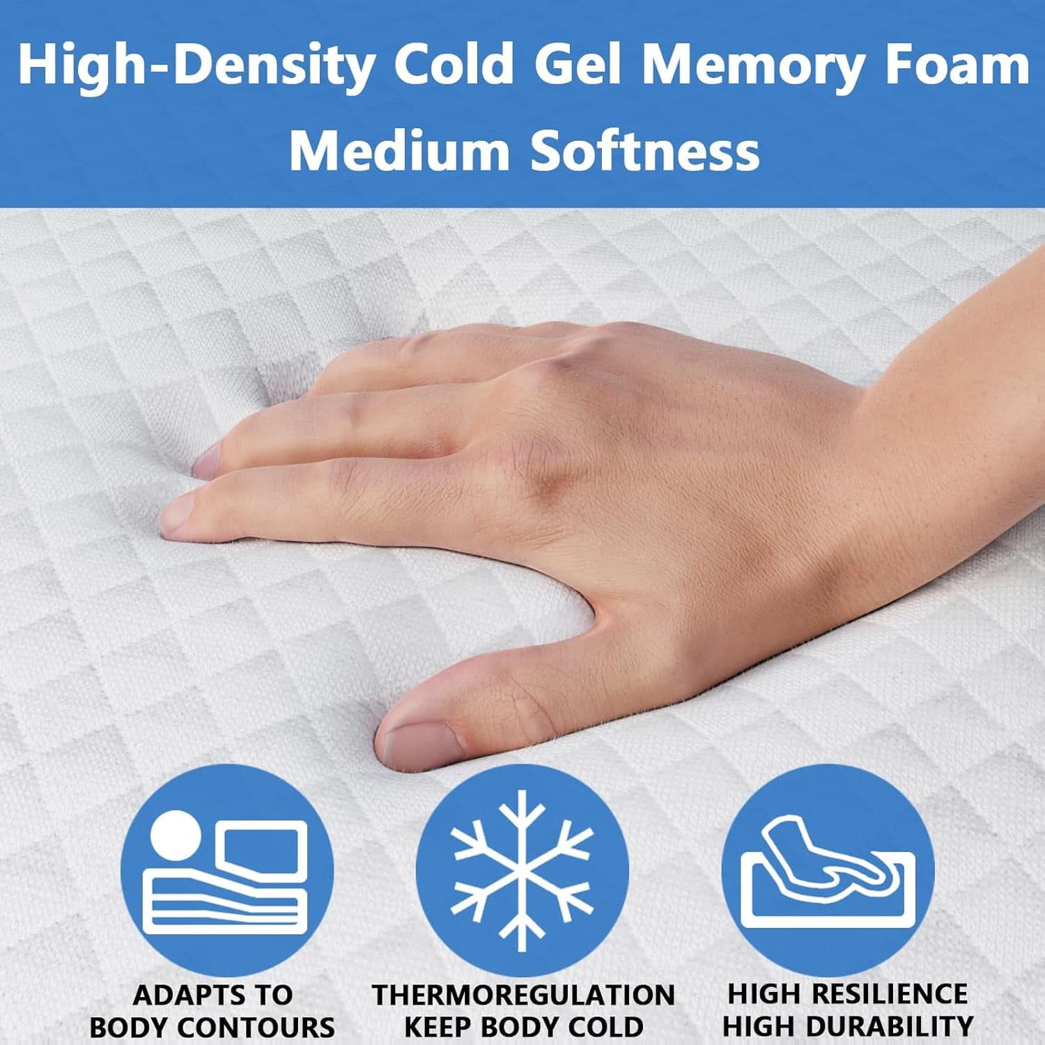 Fullsize Cooling Gel Memory Foam Sleeper Sofa Mattress-3
