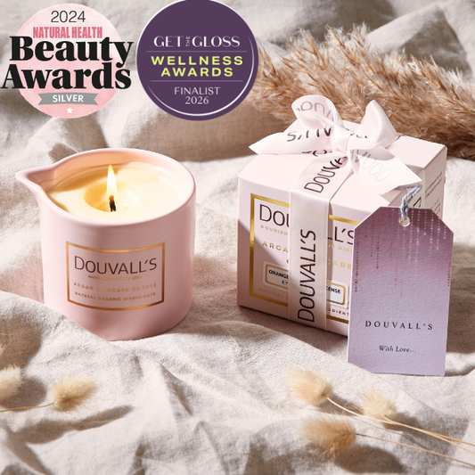 Organic Argan Skincare Candle, Orange & Frankincense 180g | Intensely Nourishing Body Treatment-0
