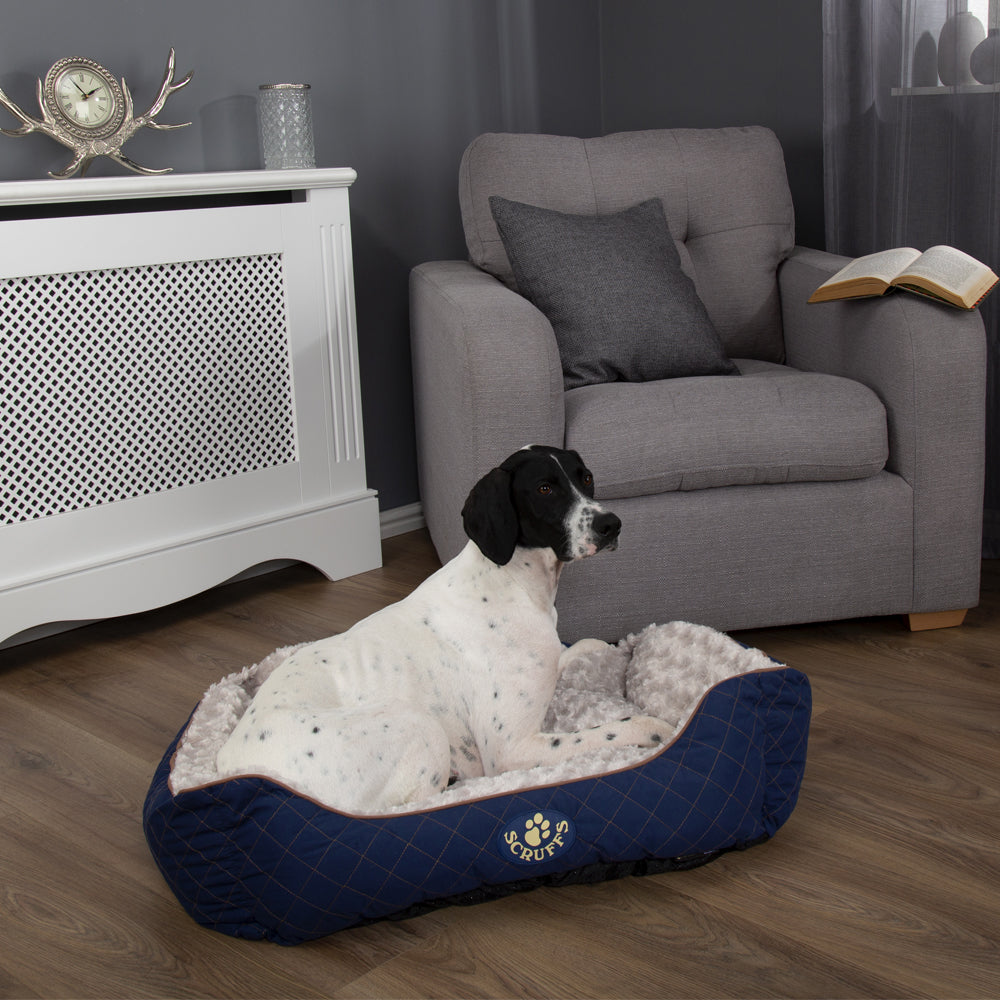 Wilton Box Dog Bed (in Blue, Grey, Black, Brown) by Scruffs