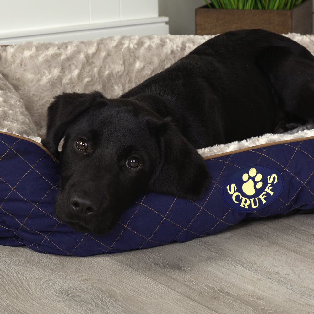 Wilton Box Dog Bed (in Blue, Grey, Black, Brown) by Scruffs
