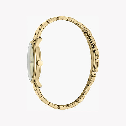 Esprit Women's Gold Stainless Steel Watch, Champagne Dial | Es1l171m0015-1