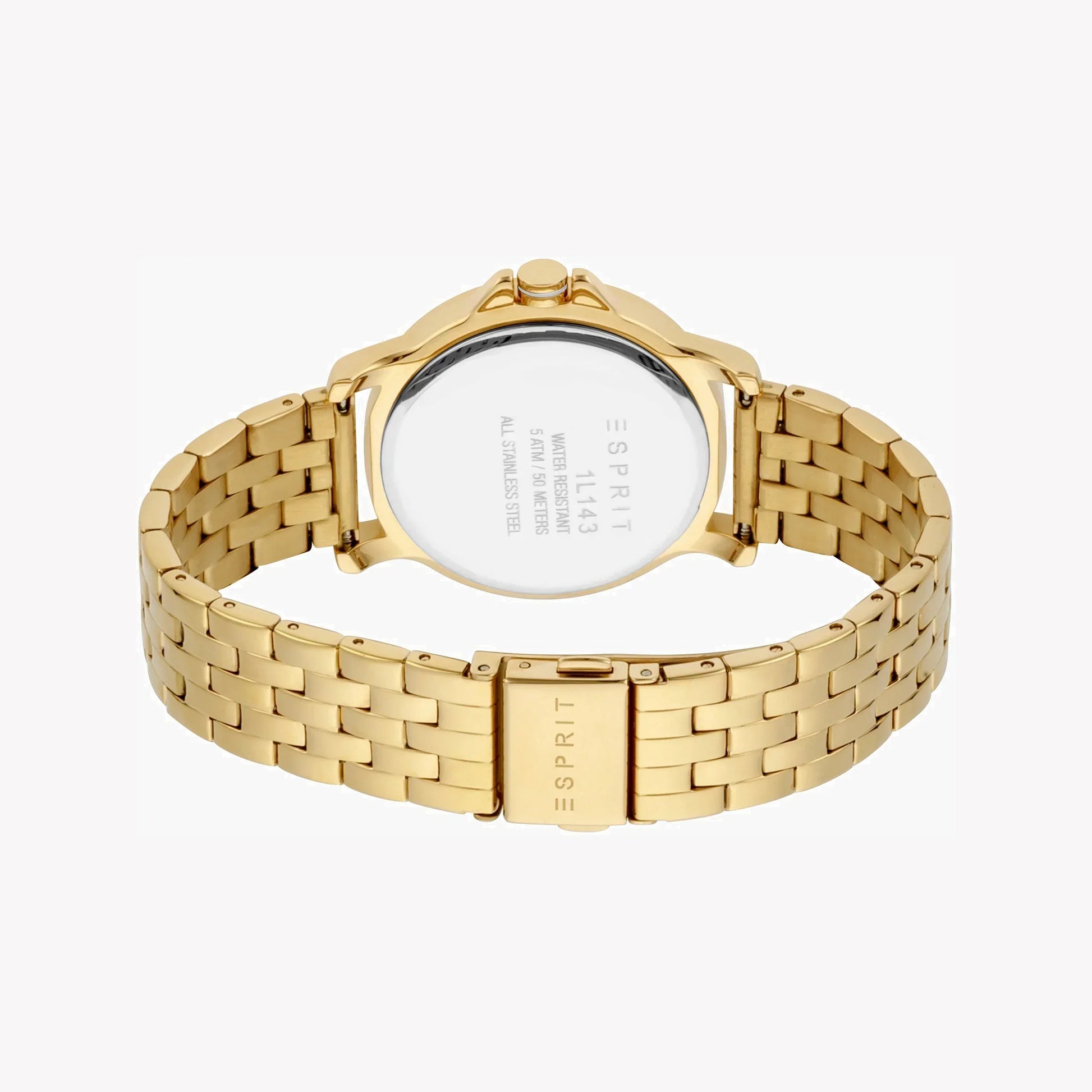Esprit Women's Gold Stainless Steel Watch, Champagne Dial | Es1l186l0015-2