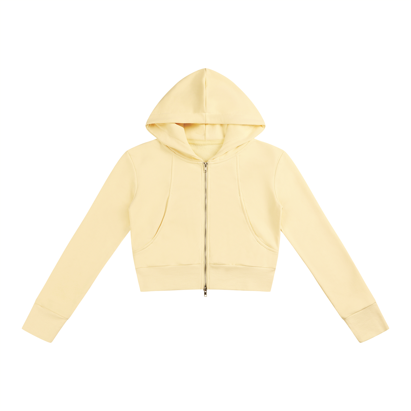 Women’s Slim Crop Full Zip Hoodie-2