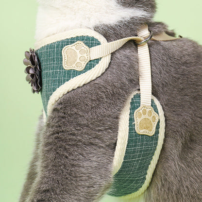 Floral Green harness(Can Adjust)-2