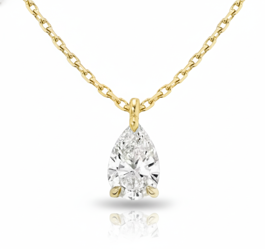 Eclisse Pear Pendant Necklace-0
