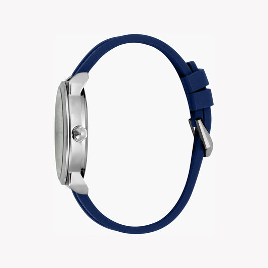 Just Cavalli Men's Blue Silicone Watch, Silver Dial | Jc1g141p0025-1