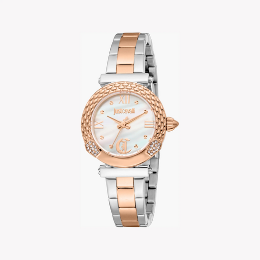 Just Cavalli Women's Two-Tone Watch, White Dial | Jc1l332m0085-0