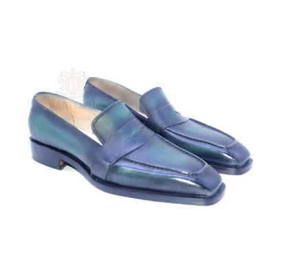 Venice - Green Patina Penny Loafers-0