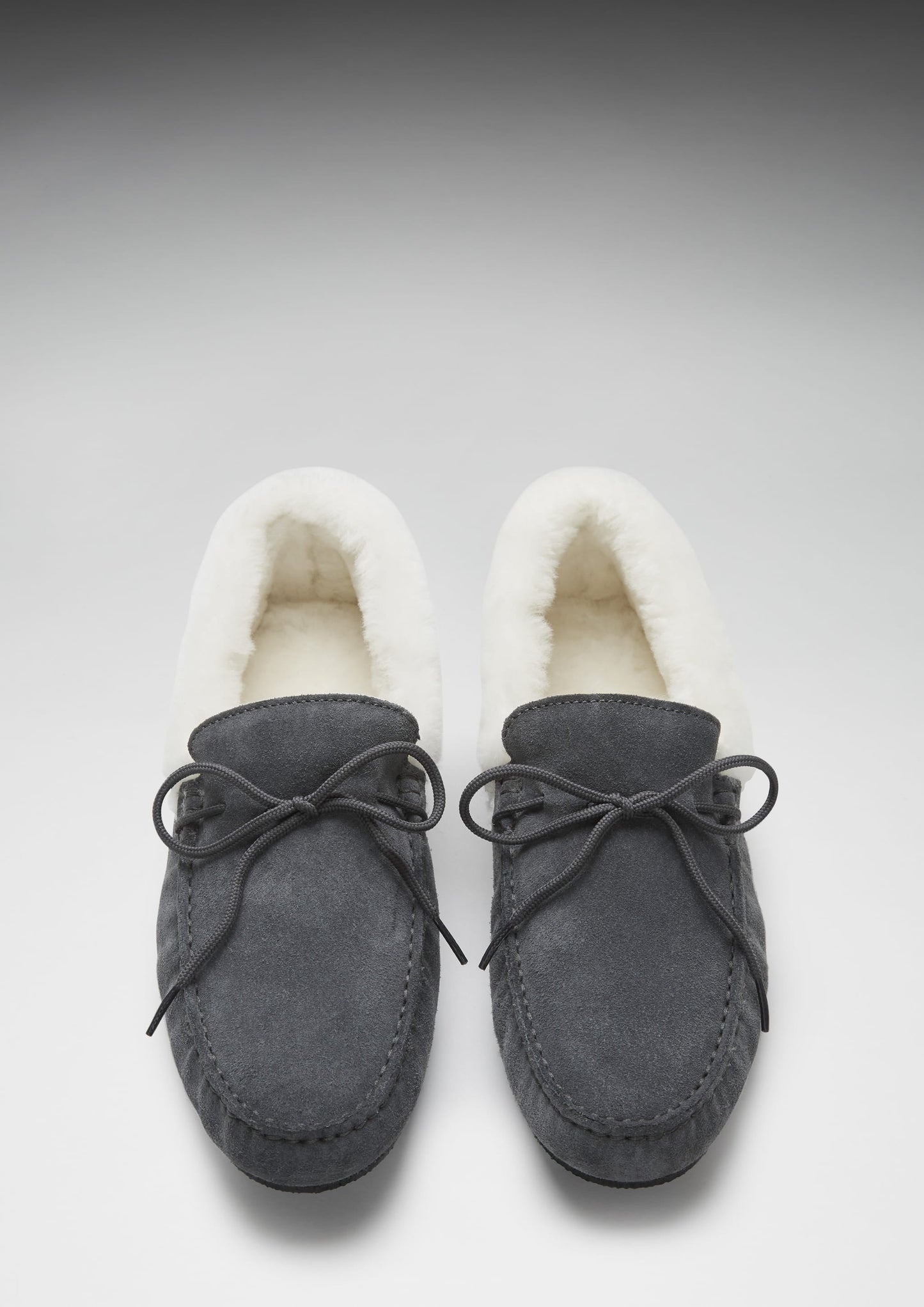 Slippers, sheepskin, slate grey suede-2