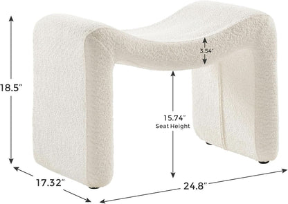 Large White Ottoman Footstool Multifunctional Living Room-1