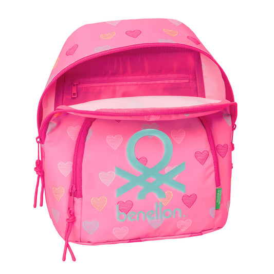 Rucksack Benetton Heart Pink 25 x 30 x 13 cm-0