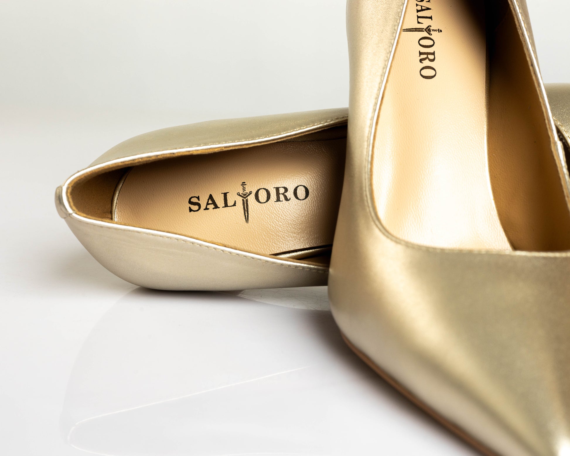 Capri - Golden High Heel Pumps-3