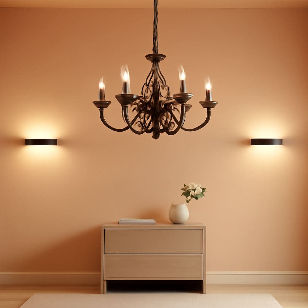 Six Light Matte Black Farmhouse Ceiling Chandelier Fixture-0