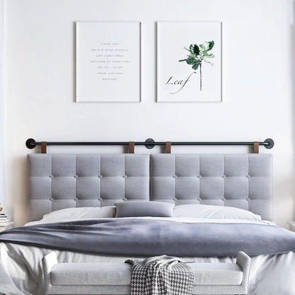 Adjustable Wall Mounted King Size Headboard with Tufting-3
