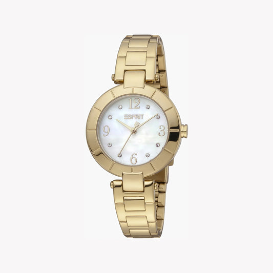 Esprit Women's Gold Stainless Steel Watch, White Dial | Es1l060m0125-1