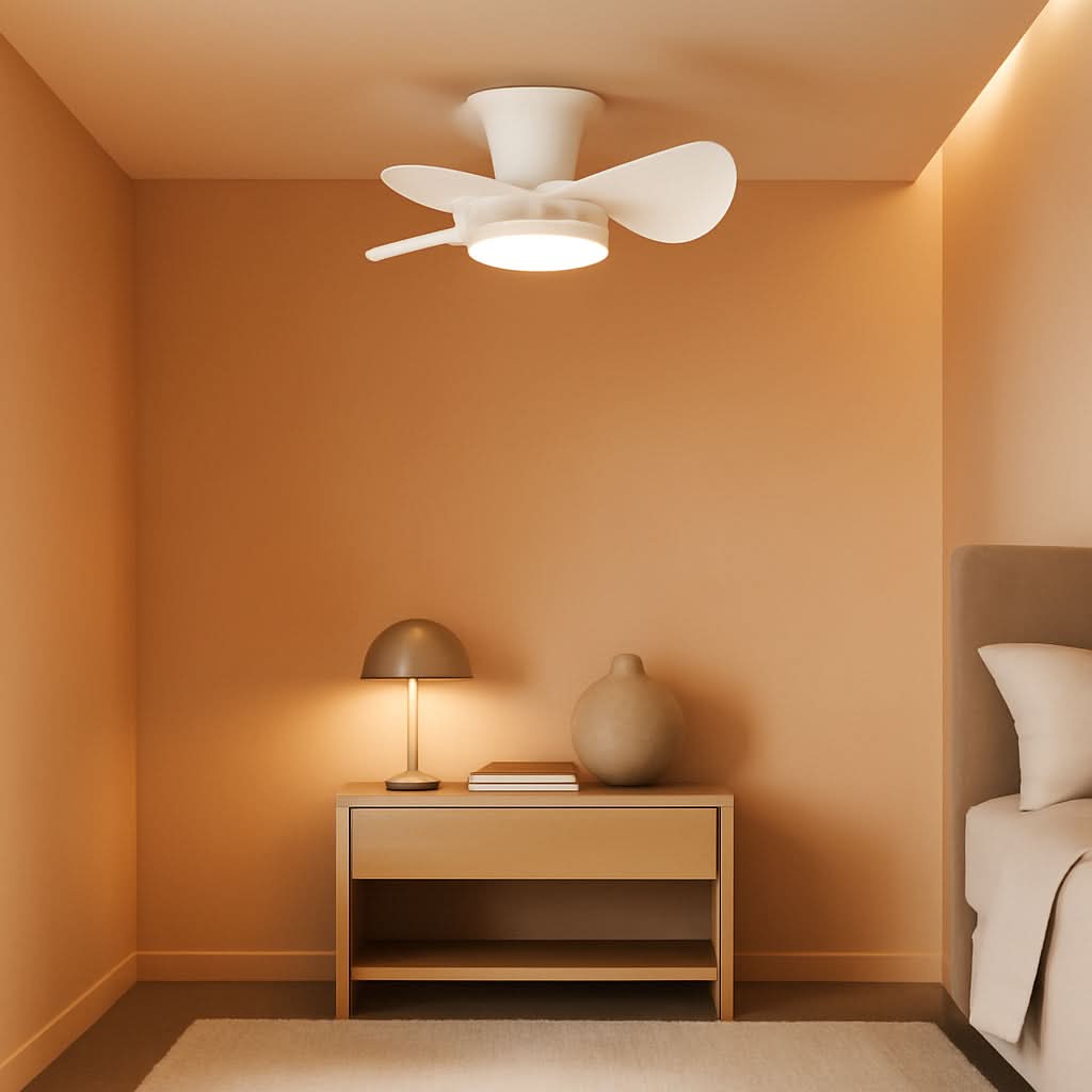 22 Inch Quiet Ceiling Fan With LED Light And Remote Control-0
