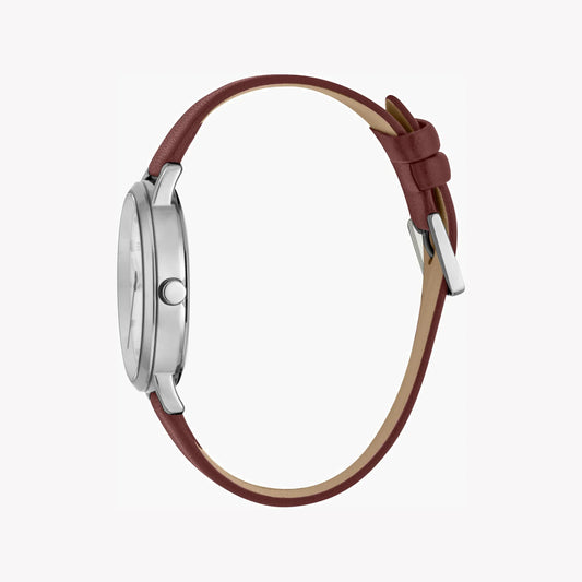 Esprit Women's Brown Leather Watch, Silver Dial | Es1l168m0025-1