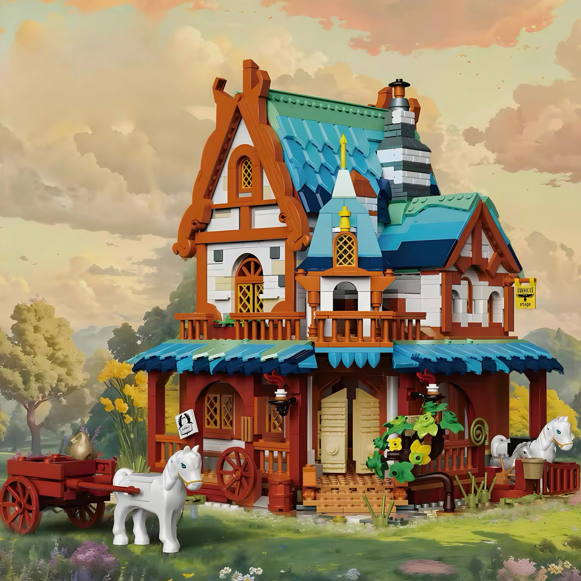 Medieval Post Station | 1769pcs-1