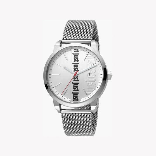 Just Cavalli Men's Silver Stainless Steel Watch, Silver Dial | Jc1g141m0055-0