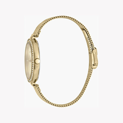 Esprit Women's Gold Stainless Steel Watch, Champagne Dial | Es1l215m0035-1