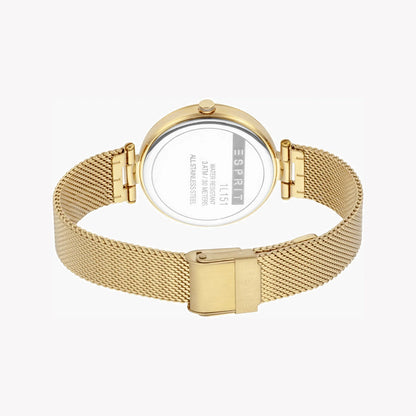 Esprit Women's Gold Stainless Steel Watch, Champagne Dial | Es1l215m0035-2