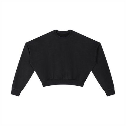 Vintage Washed Cropped Sweatshirt-1