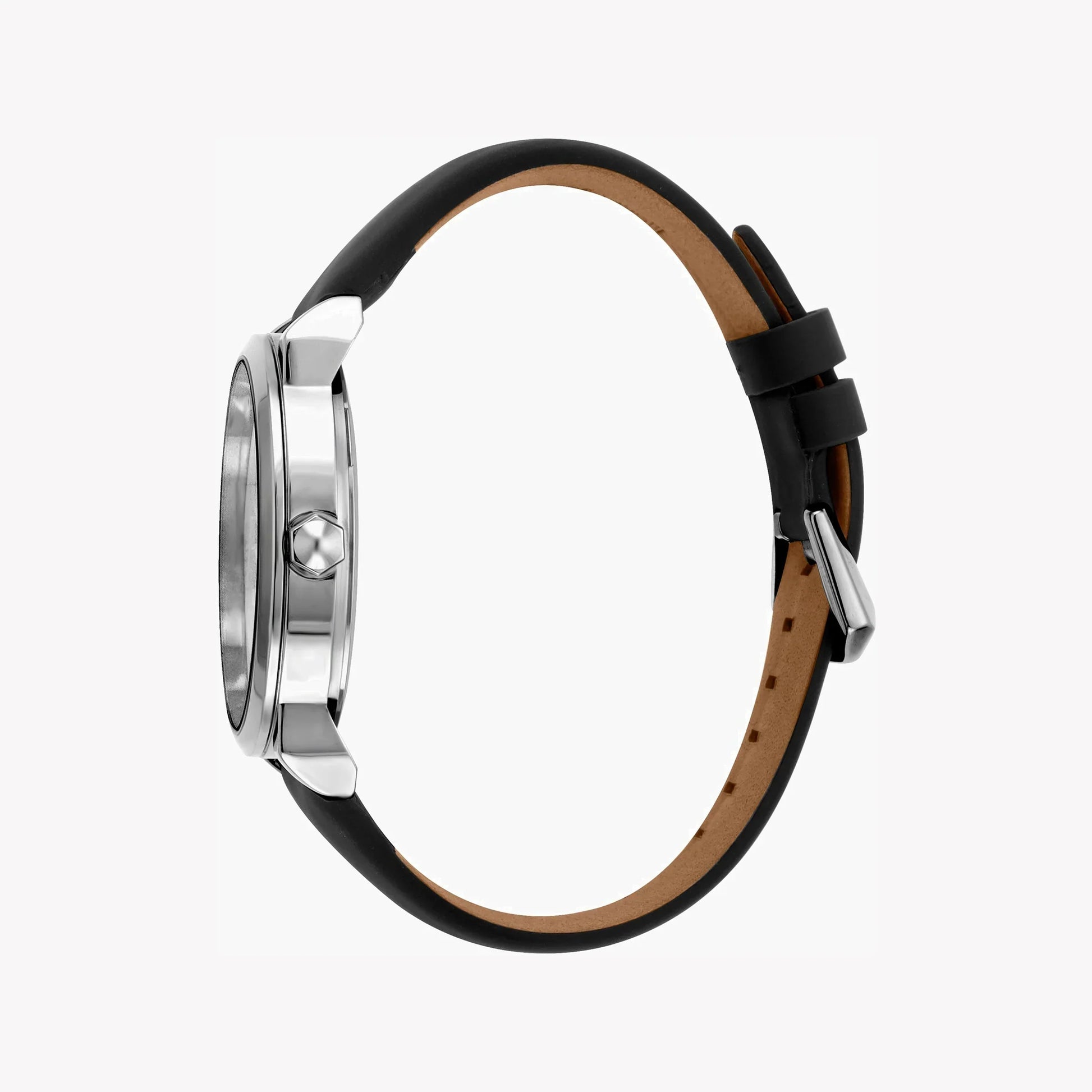 Just Cavalli Men's Silver Dial Watch, Black Leather Band | Jc1g079l0015-1