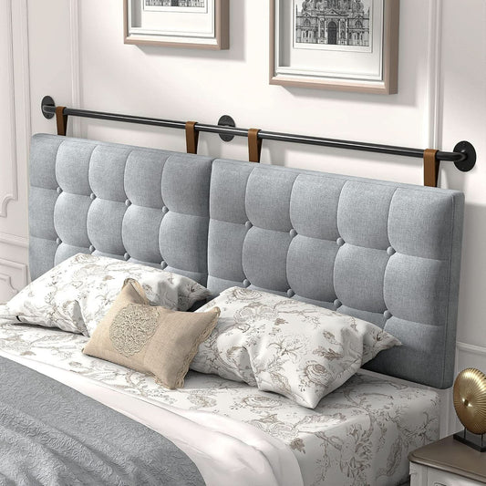 Adjustable Wall Mounted King Size Headboard with Tufting-0
